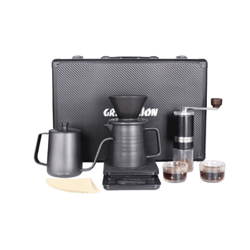 Green Lion G-80 Plus Coffe Maker Kettle Set - Black