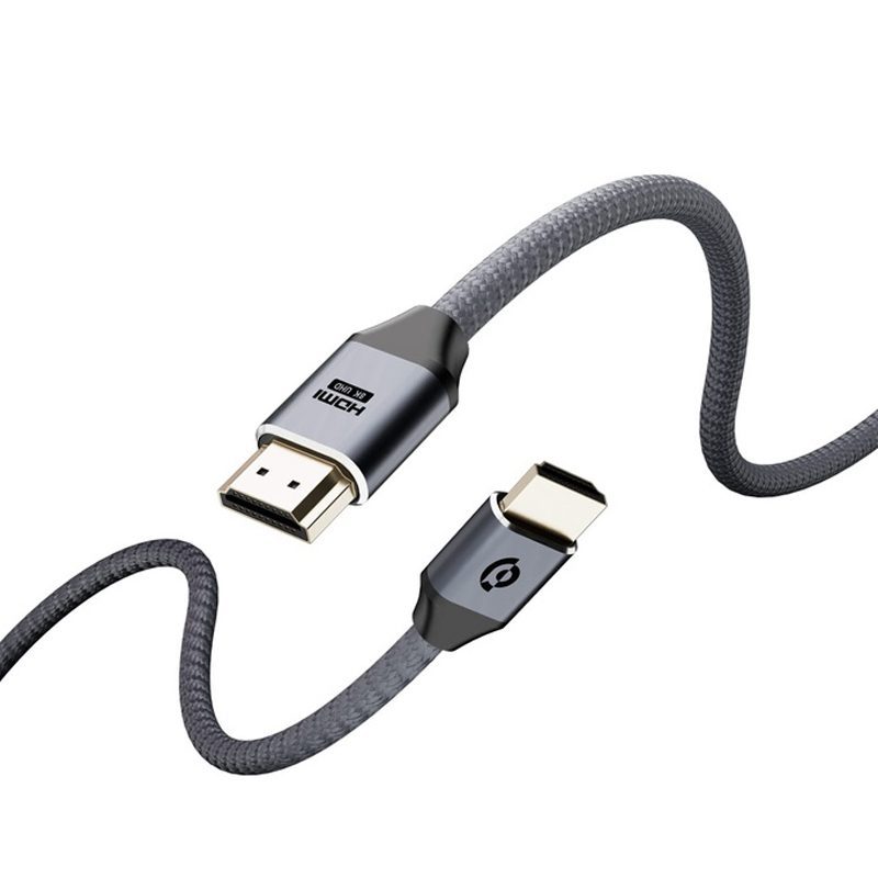 Powerology 8K HDMI to HDMI Braided Cable 2M - Grey