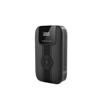مقوّي بطارية محمول من Powerology مع ضاغط هواء 11200mAh 600A - أسود